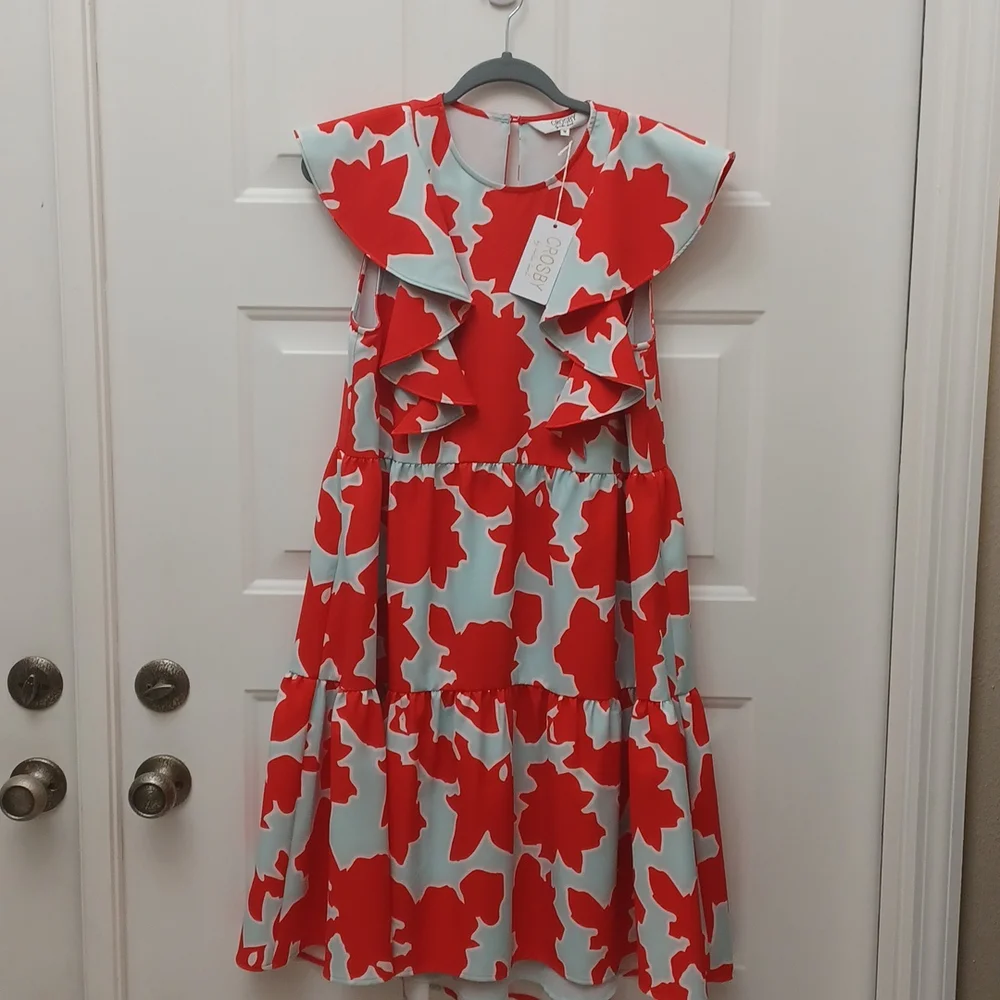 NWT Crosby by Mollie Burch Joe Joe high low summer dress Azalea Blooms $248 - Picture 1 of 8